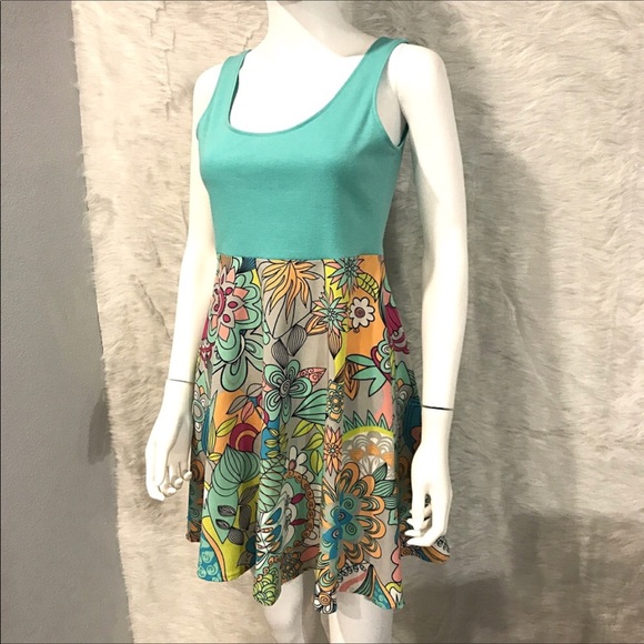 SALE JUDITH MARCH floral sleeveless dress medium - Picture 2 of 7